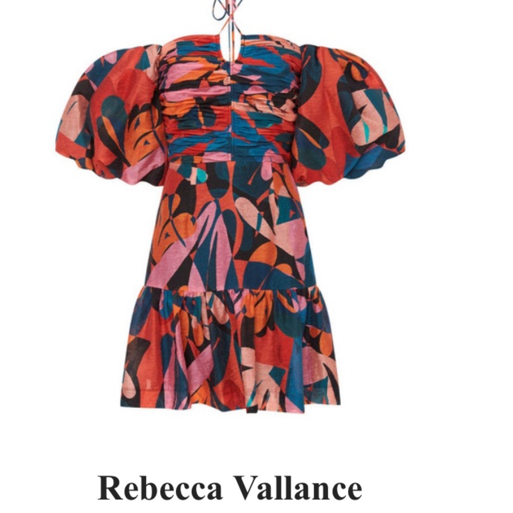 Rebecca Vallance Cataline Puff-Sleeve Mini Dress, XS, worn once & dry cleaned.
